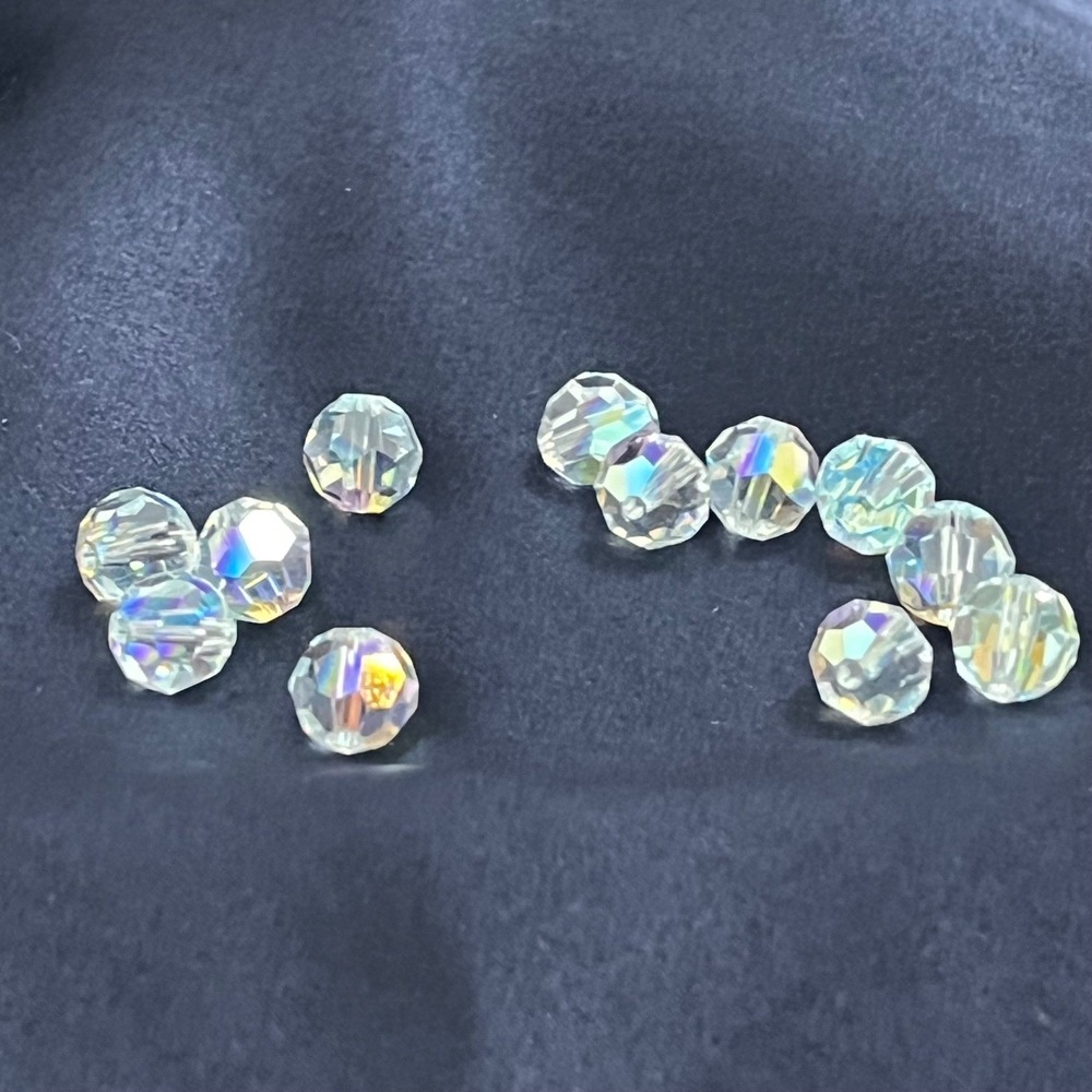 Swarovski 5000 8mm Light Azore Aurore Boreale (AB) Crystal Round Beads 279 pcs